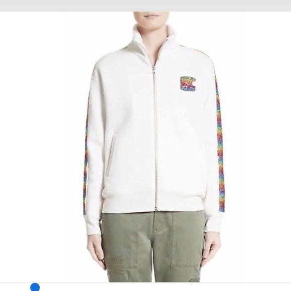 NWT Marc Jacobs Toast Track Jacket, White Size L - Picture 1 of 5